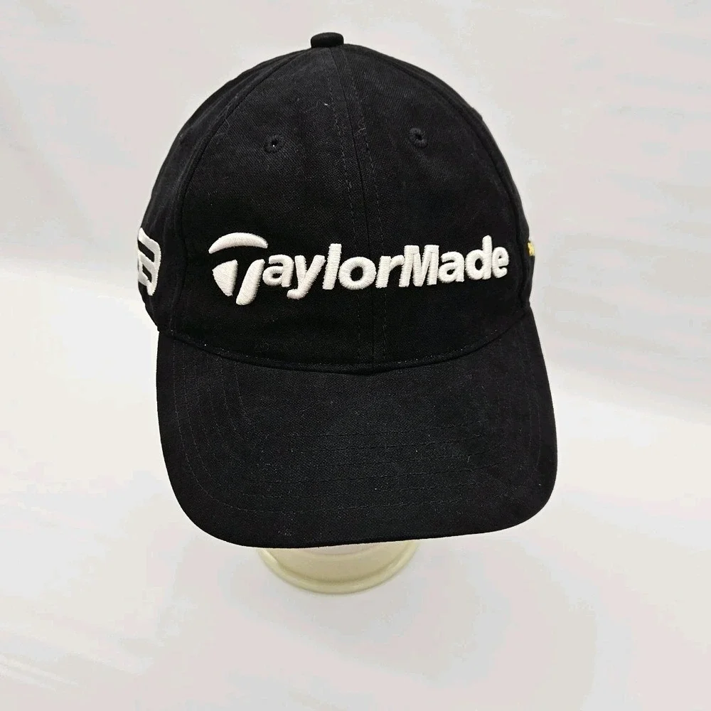 TaylorMade Hat‎ Strapback Golf Cap Mens Black Burner TMAX Gear Lightweight